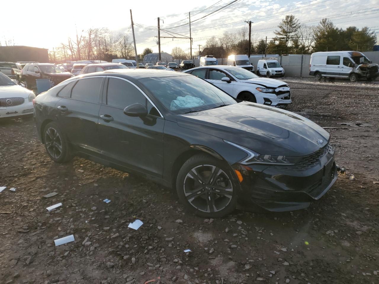2021 KIA K5 VIN 5XXG64J27MG052749 Copart auction photo, side / front end damage thumbnail 4