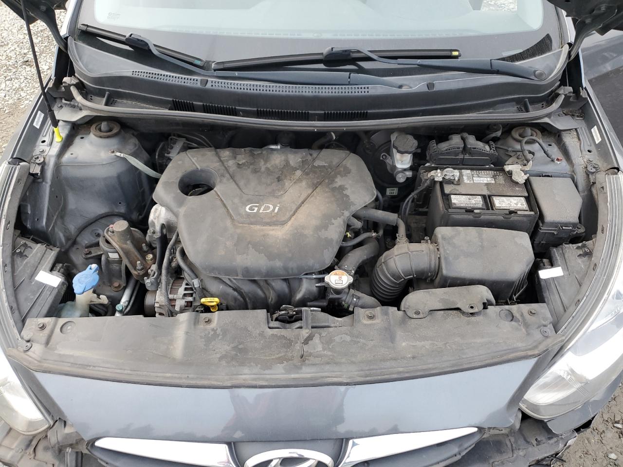 2013 Hyundai Accent VIN KMHCU4AE3DU313881 Copart auction photo, front end / rear end damage thumbnail 11