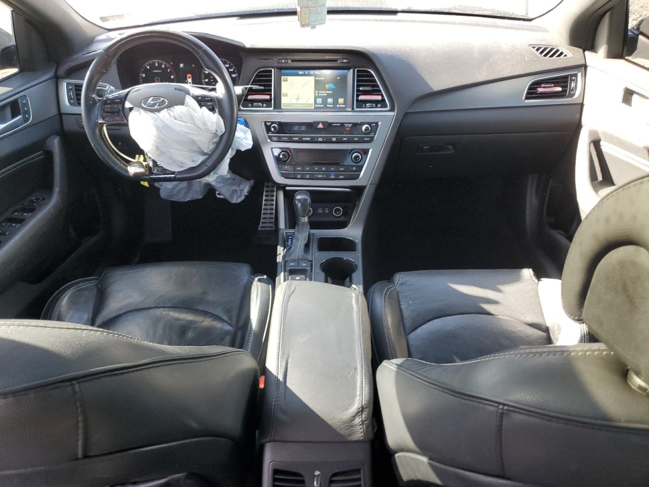 2015 Hyundai Sonata VIN 5NPE34AB6FH128260 Copart auction photo, front end / undercarriage damage thumbnail 8