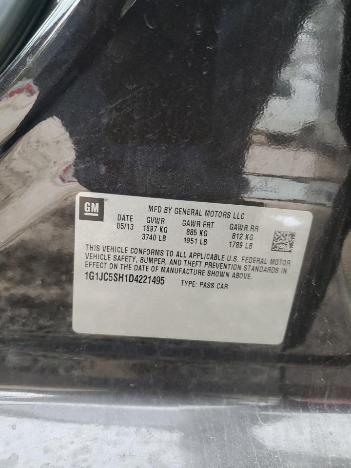 2013 Chevrolet Sonic VIN 1G1JC5SH1D4221495 Copart auction photo, front end damage thumbnail 12