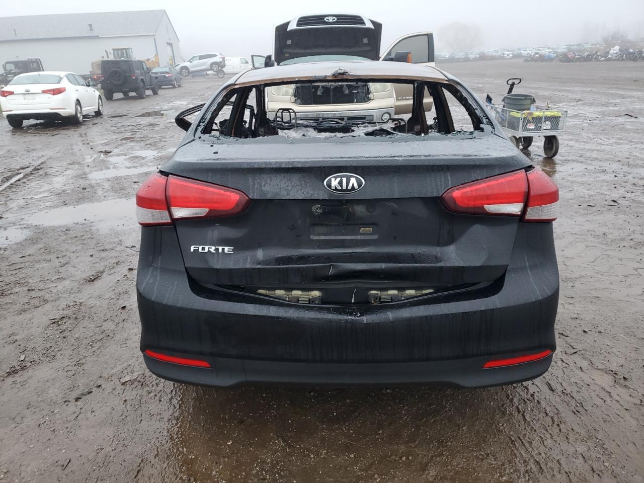 2017 KIA Forte VIN 3KPFL4A73HE064959 Copart auction photo, burn damage thumbnail 6
