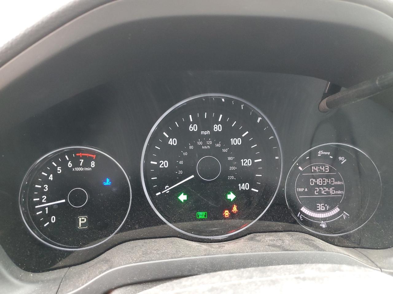 2019 Honda HR-V VIN 3CZRU6H34KM725513 Copart auction photo, front end damage thumbnail 9