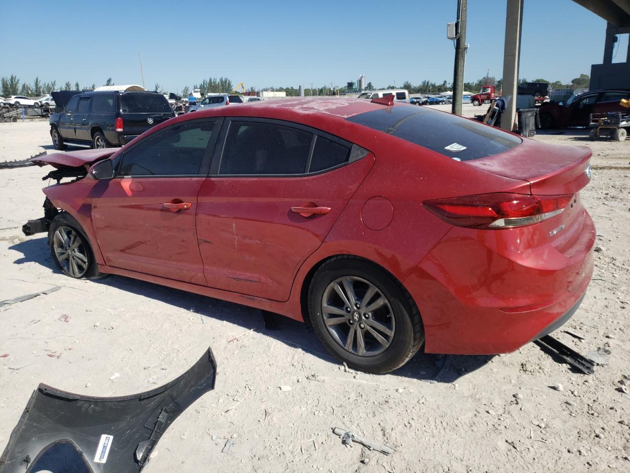 2017 Hyundai Elantra VIN 5NPD84LFXHH096736 Copart auction photo, front end / rear end damage thumbnail 2