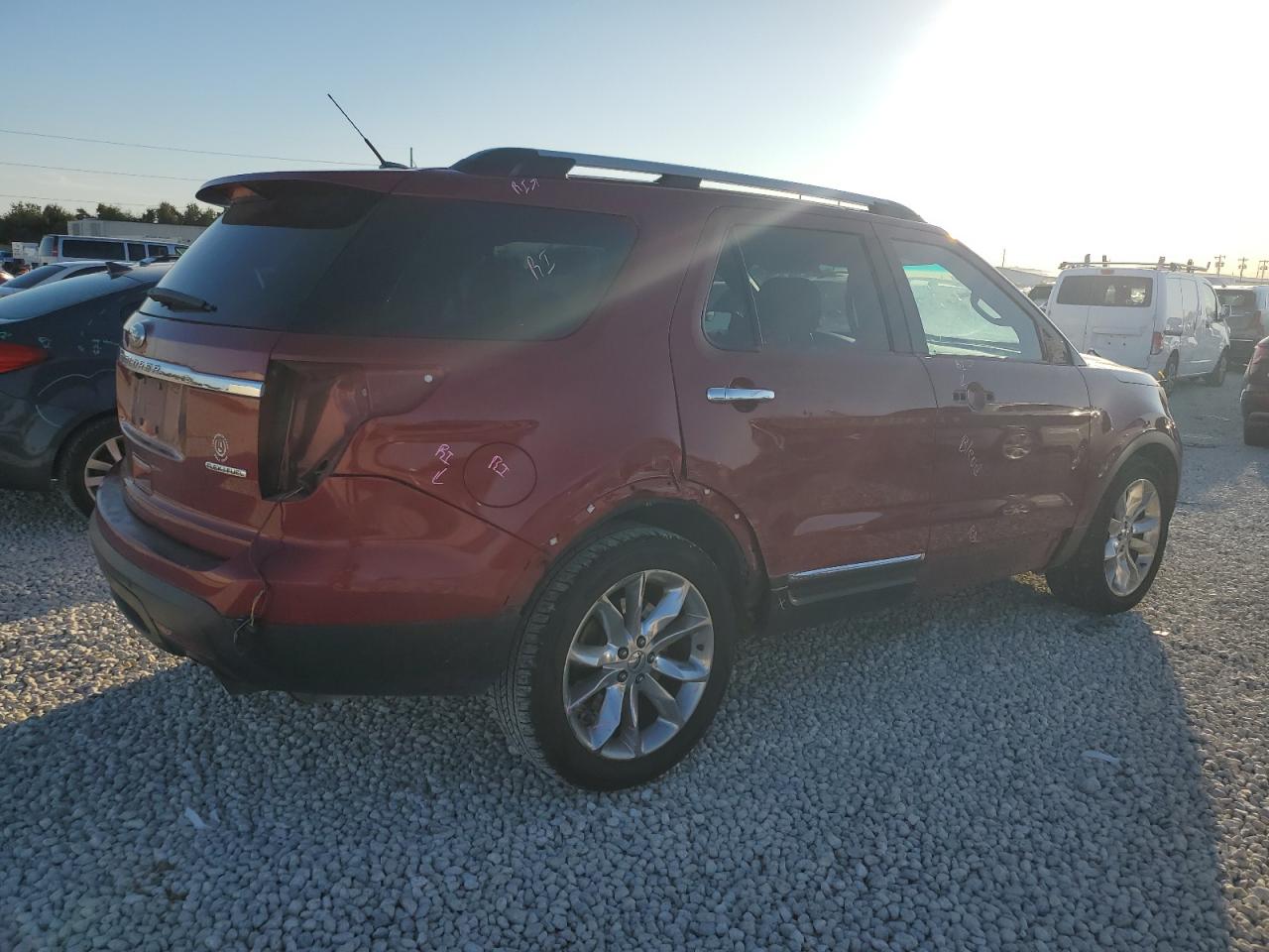 2014 Ford Explorer VIN 1FM5K7D89EGA59289 Copart auction photo, side damage thumbnail 3