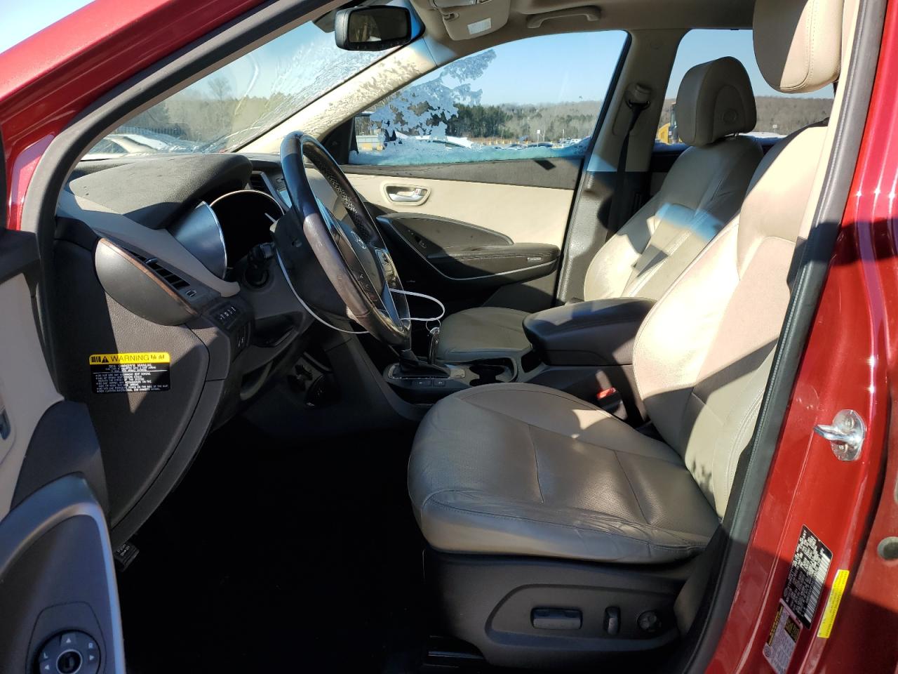 2017 Hyundai Santa Fe VIN KM8SR4HF0HU226070 Copart auction photo, front end damage thumbnail 7