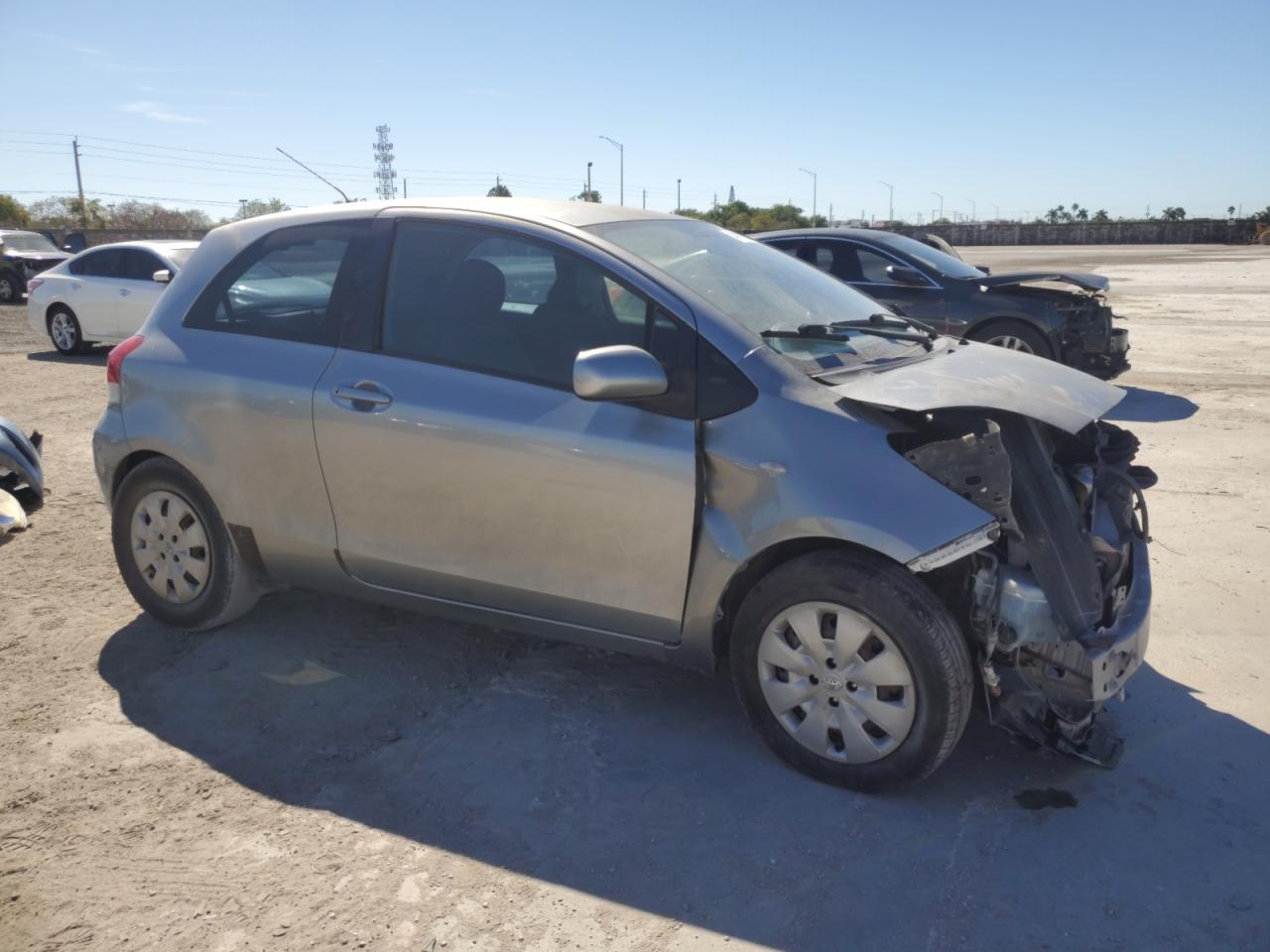 2010 Toyota Yaris VIN JTDJT4K37A5314064 Copart auction photo, front end damage thumbnail 4