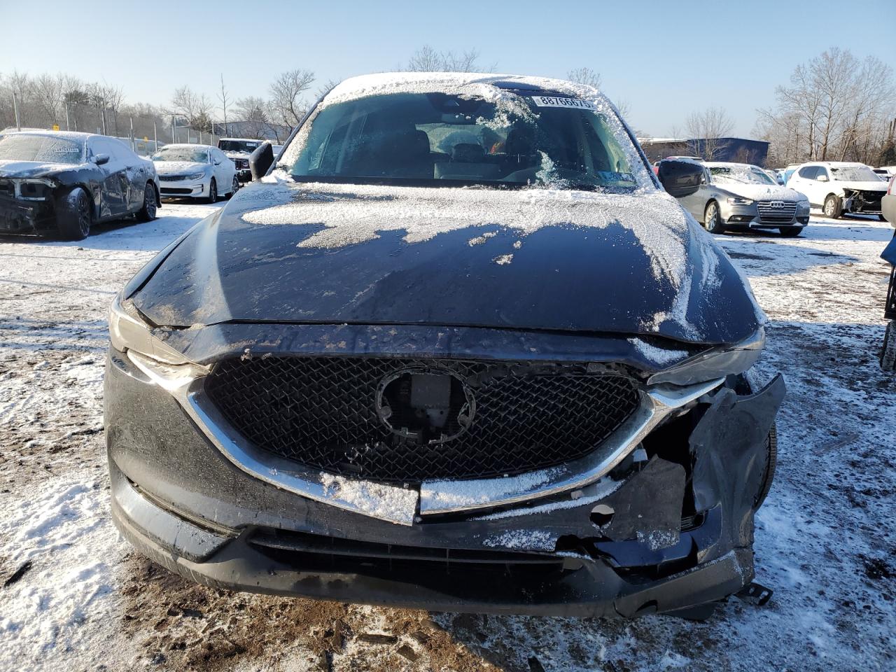 2021 Mazda CX-5 VIN JM3KFADM0M1320064 Copart auction photo, front end / side damage thumbnail 5