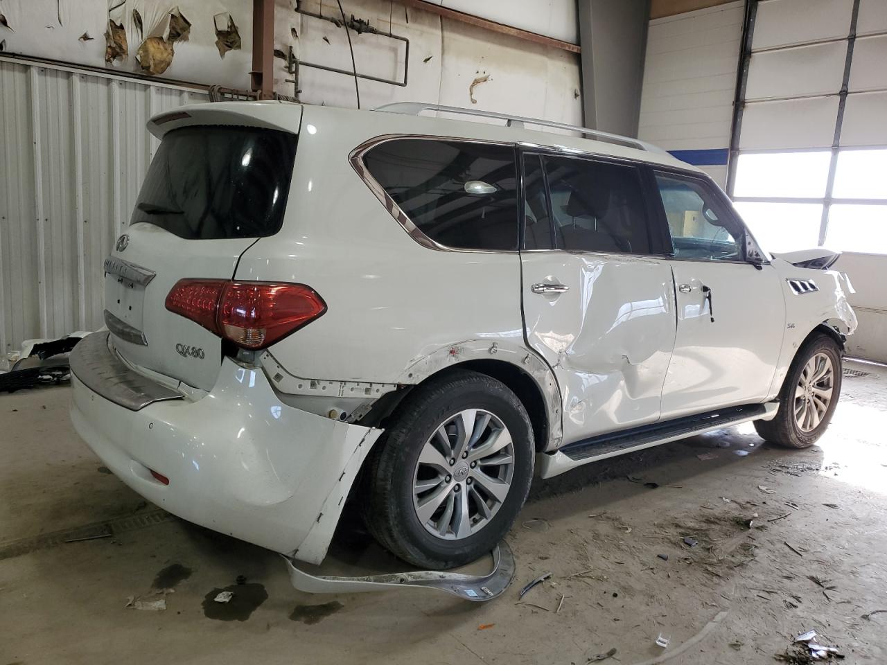 2017 Infiniti QX80 VIN JN8AZ2NE3H9154451 Copart auction photo, front end damage thumbnail 3