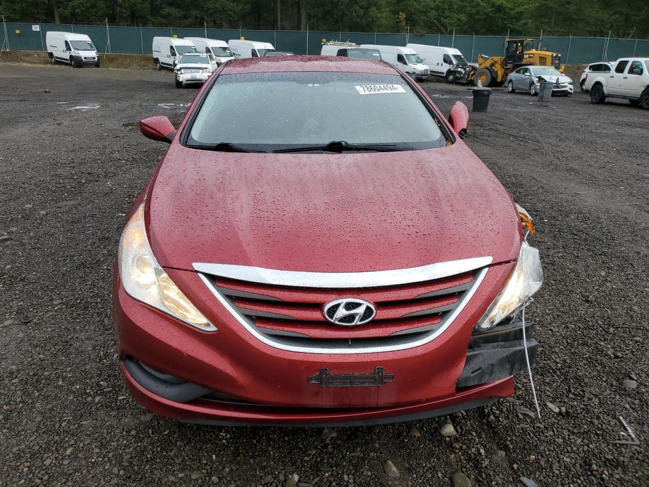 2014 Hyundai Sonata VIN 5NPEB4AC0EH892647 Copart auction photo, front end / side damage thumbnail 5