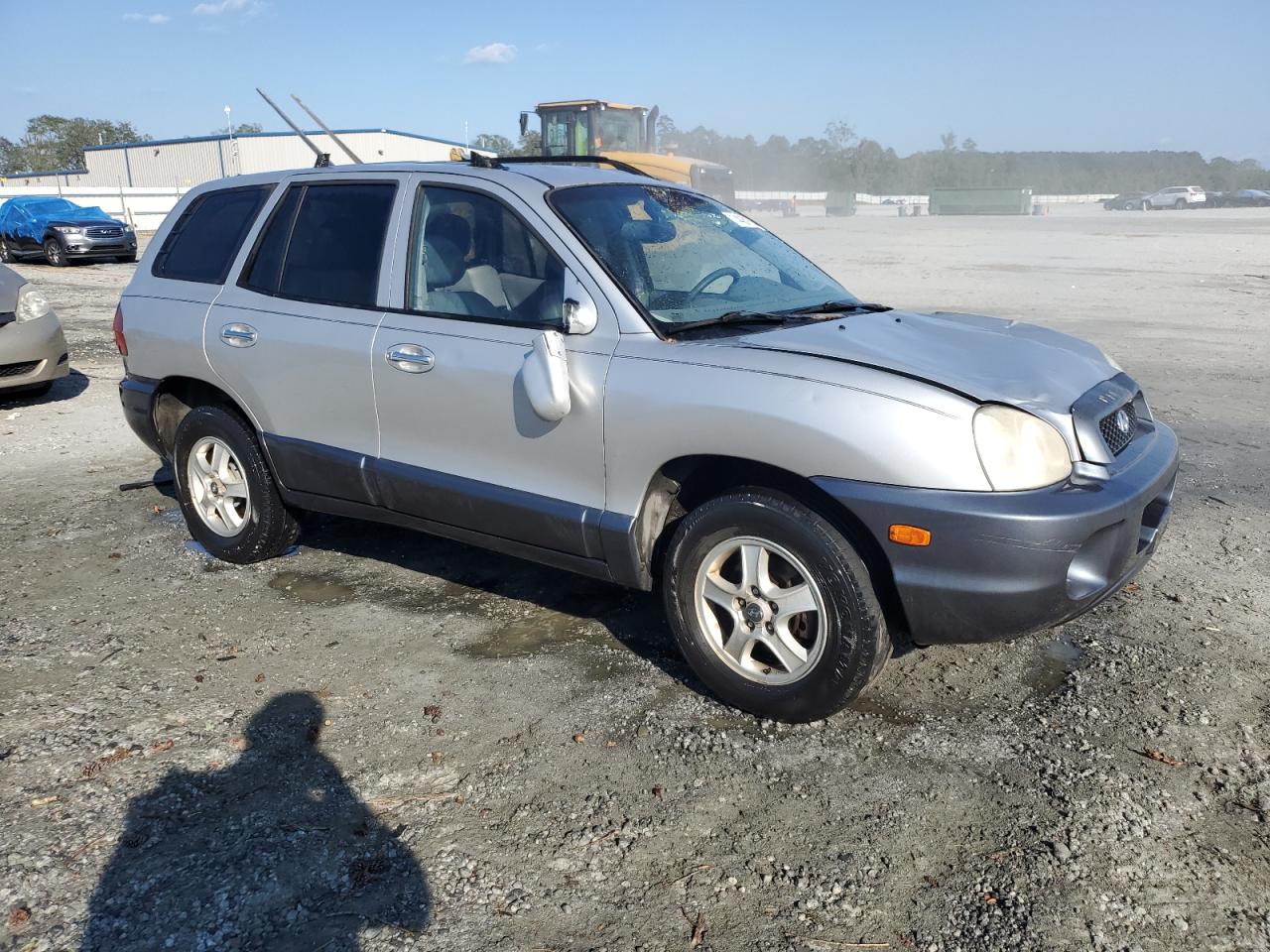 2003 Hyundai Santa Fe VIN KM8SC13E93U521854 Copart auction photo, front end / top/roof damage thumbnail 4