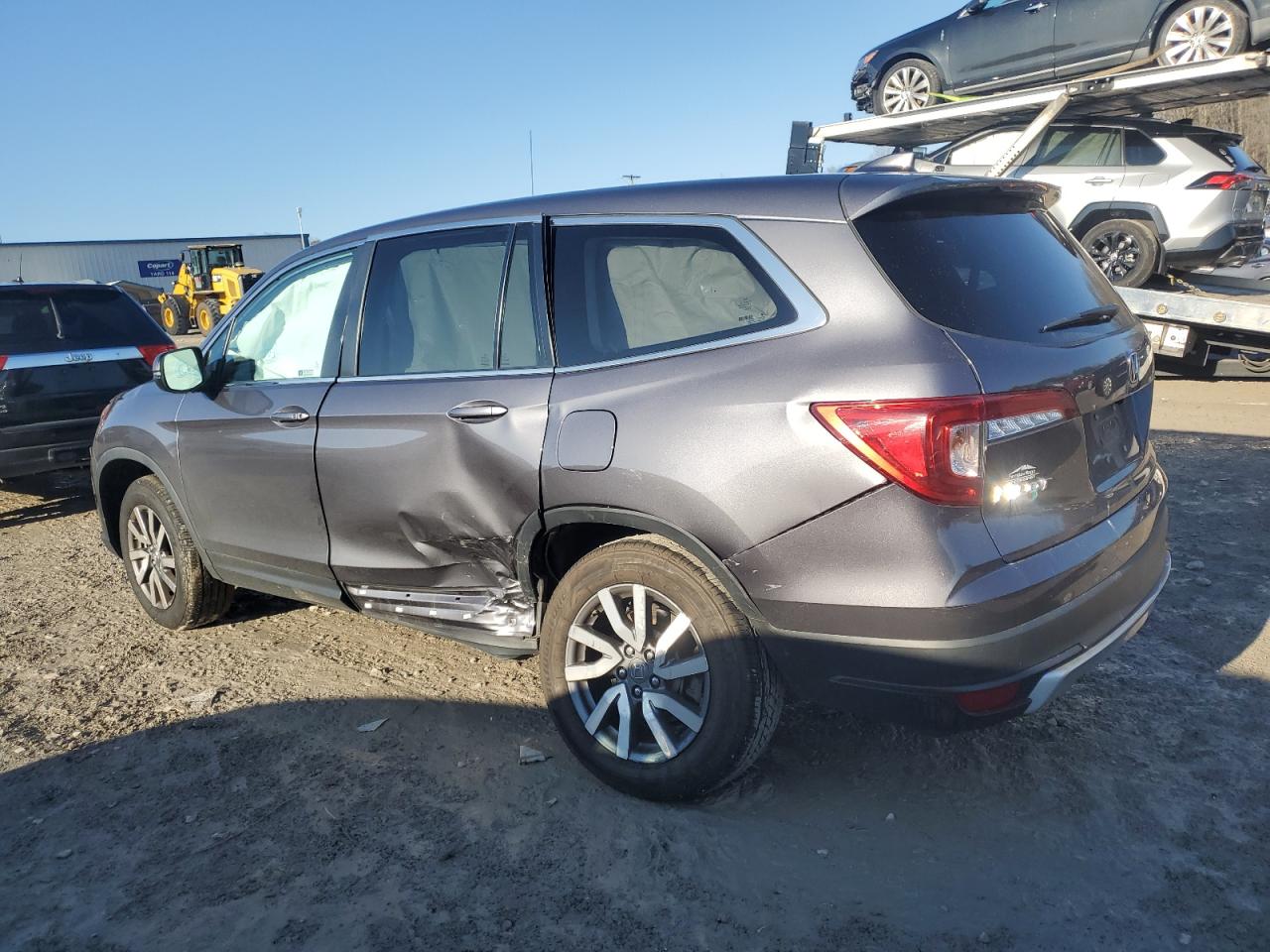 2020 Honda Pilot VIN 5FNYF6H51LB054854 Copart auction photo, side damage thumbnail 2