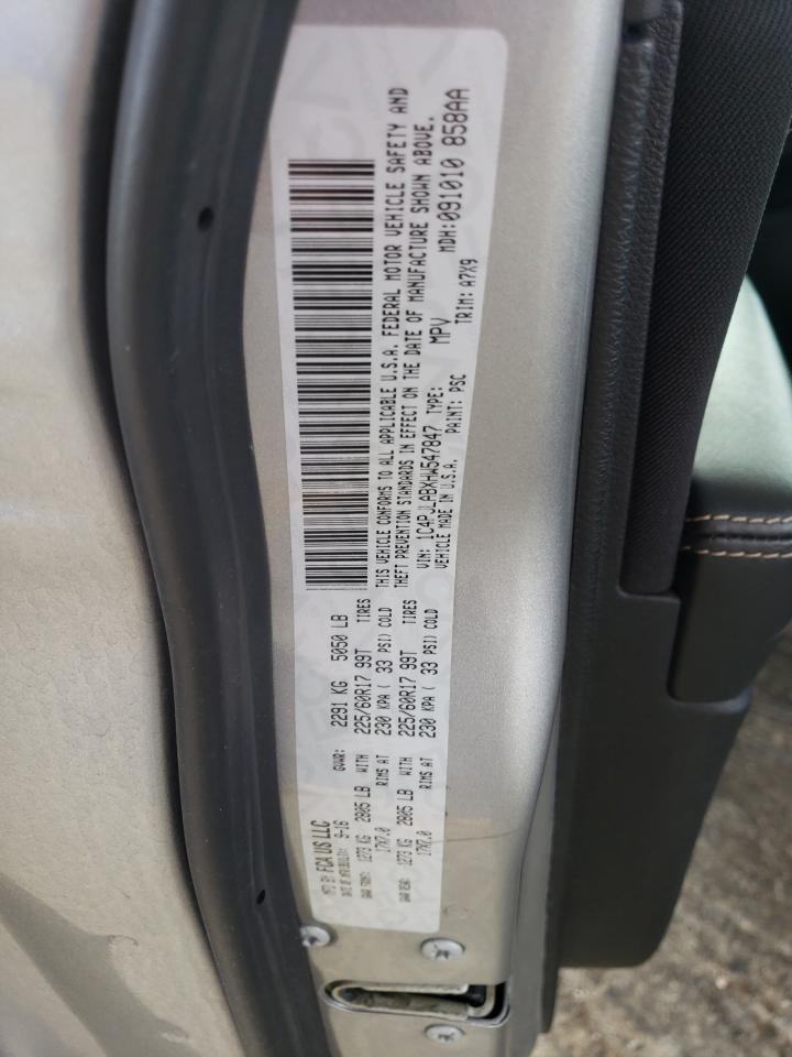 2017 Jeep Grand Cherokee VIN 1C4PJLABXHW547847 Copart auction photo, rear end / undercarriage damage thumbnail 14