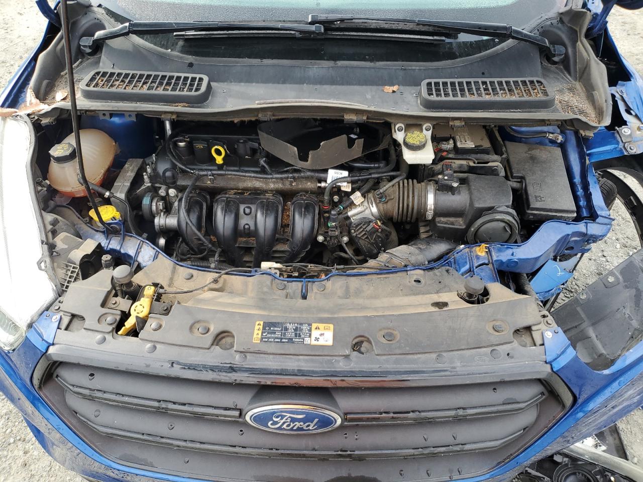 2017 Ford Escape VIN 1FMCU0F71HUB45036 Copart auction photo, front end / side damage thumbnail 12