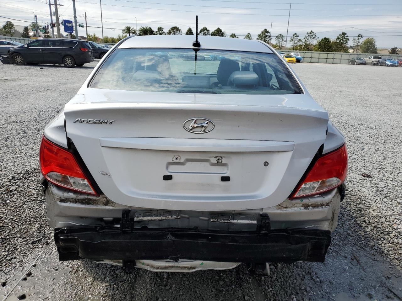 2016 Hyundai Accent VIN KMHCT4AE4GU165828 Copart auction photo, rear end damage thumbnail 6
