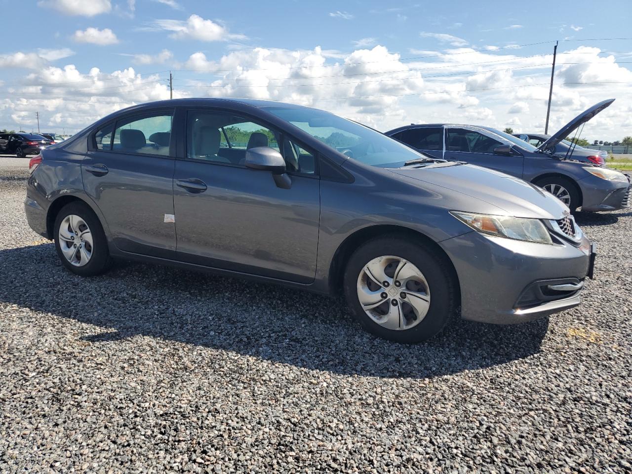 2013 Honda Civic VIN 2HGFB2F52DH598565 Copart auction photo, water/flood damage thumbnail 4