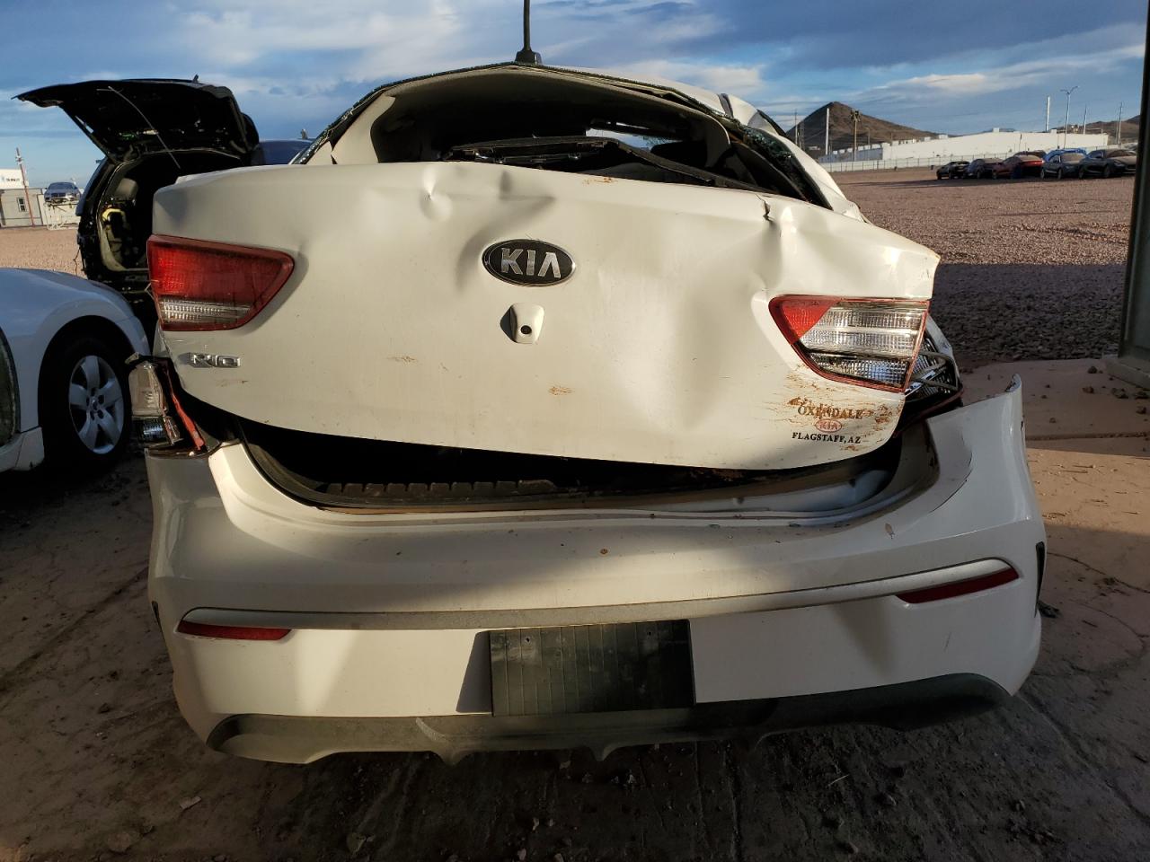 2021 KIA Rio VIN 3KPA24AD4ME430800 Copart auction photo, rollover damage thumbnail 6
