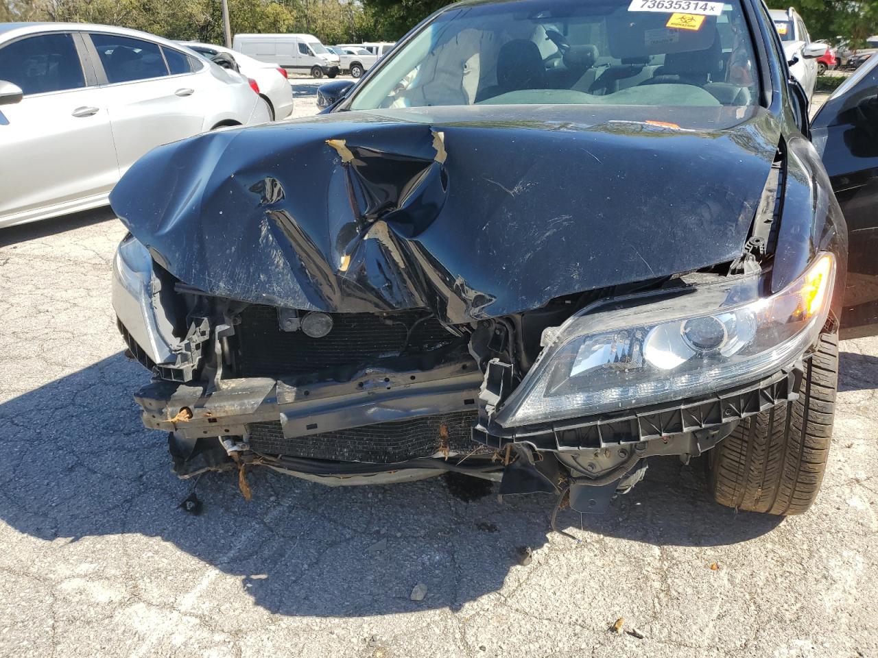 2013 Honda Accord VIN 1HGCT2B80DA005512 Copart auction photo, all over damage thumbnail 12