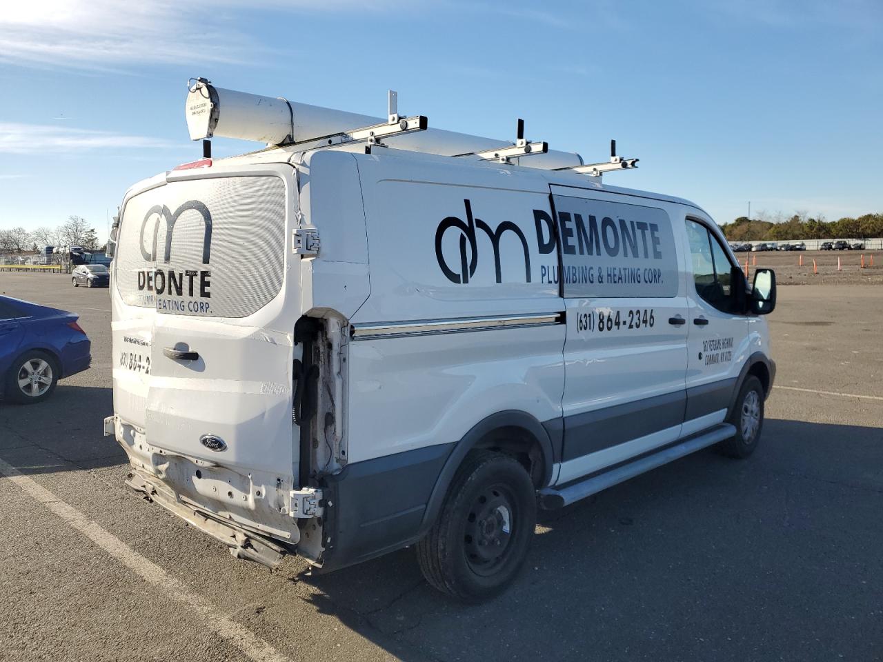 2017 Ford Transit VIN 1FTYR1YM6HKA78577 Copart auction photo, rear end damage thumbnail 3