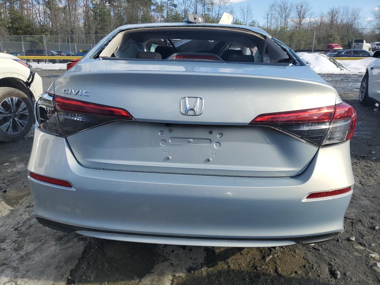 2022 Honda Civic VIN 2HGFE1F74NH308623 Copart auction photo, rollover damage thumbnail 6