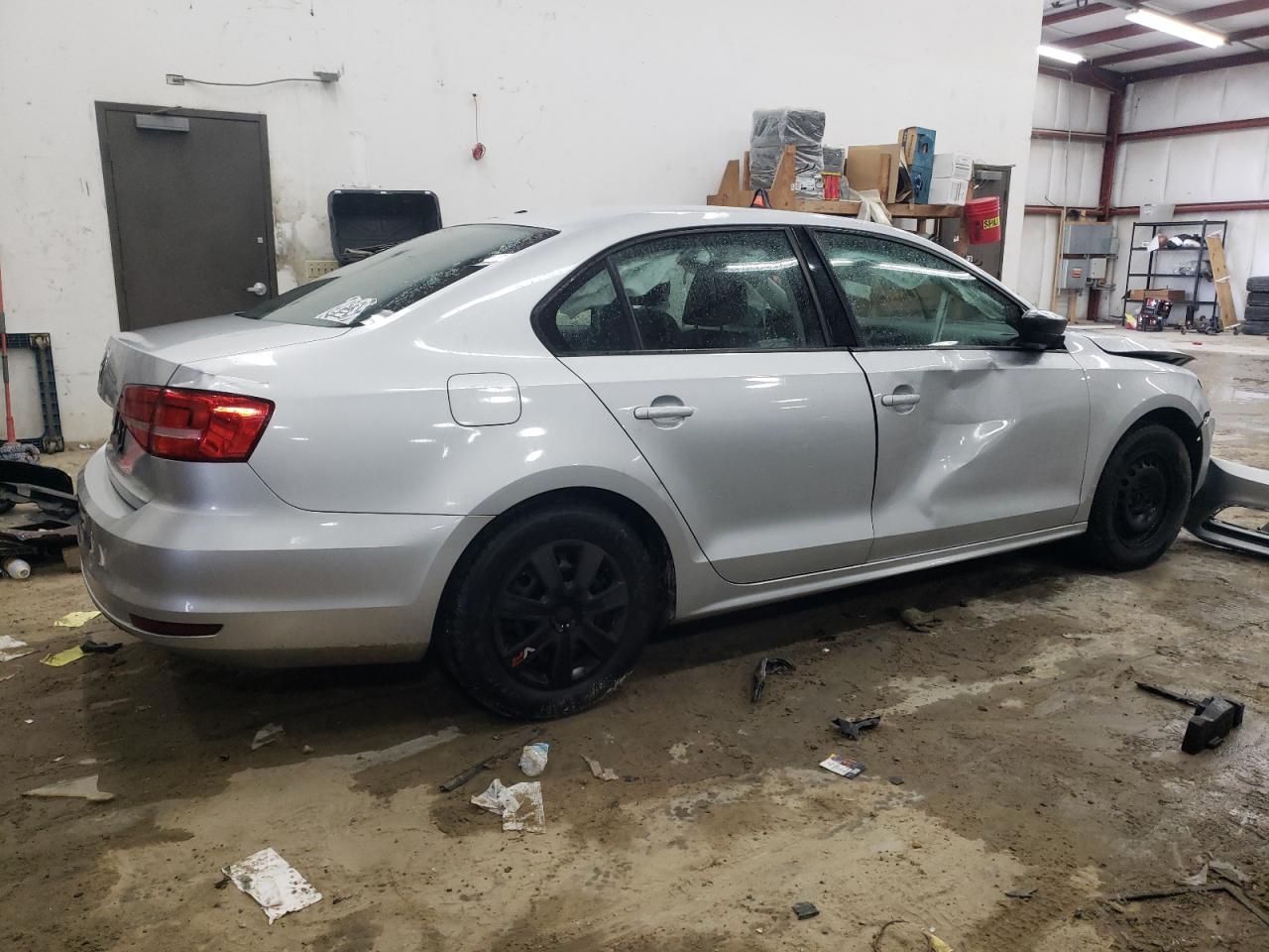 2015 Volkswagen Jetta VIN 3VW2K7AJ8FM292650 Copart auction photo, front end / side damage thumbnail 3