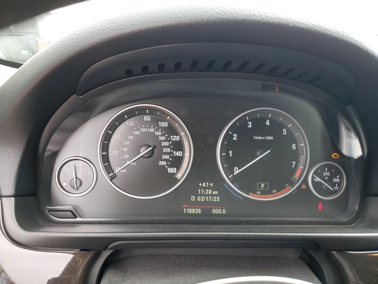 2013 BMW 5er VIN WBAXH5C50DDW14988 Copart auction photo, mechanical damage thumbnail 9