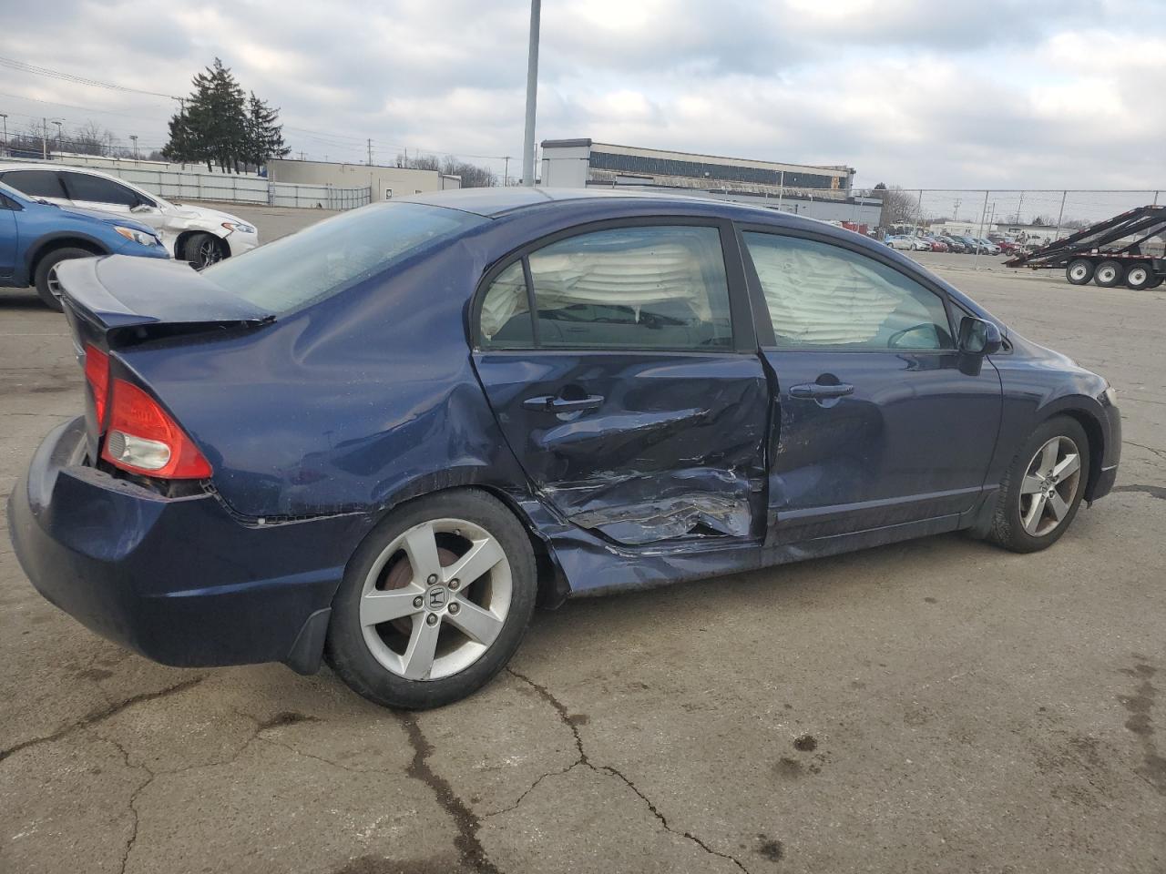 2010 Honda Civic VIN 19XFA1F60AE000971 Copart auction photo, rear end / side damage thumbnail 3