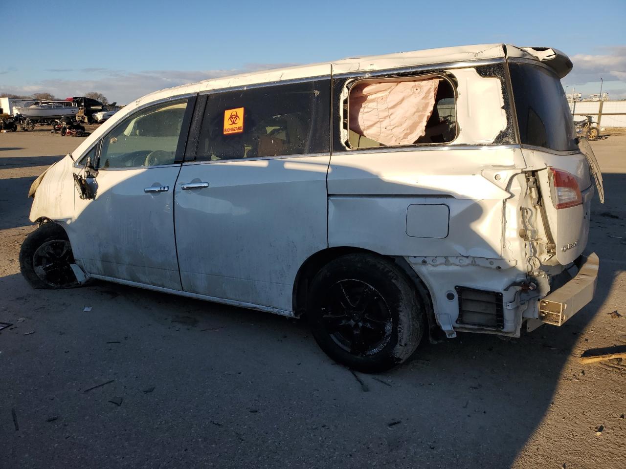 2015 Nissan Quest VIN JN8AE2KP6F9133379 Copart auction photo, rollover / undercarriage damage thumbnail 2
