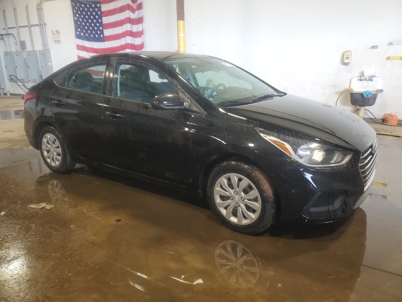 2022 Hyundai Accent VIN 3KPC24A62NE158842 Copart auction photo, side damage thumbnail 4