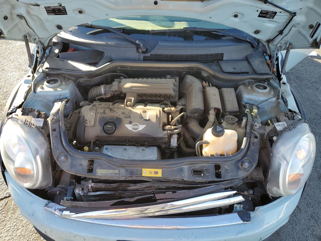 2013 MINI Cooper VIN WMWZF3C56DT490704 Copart auction photo, front end damage thumbnail 11
