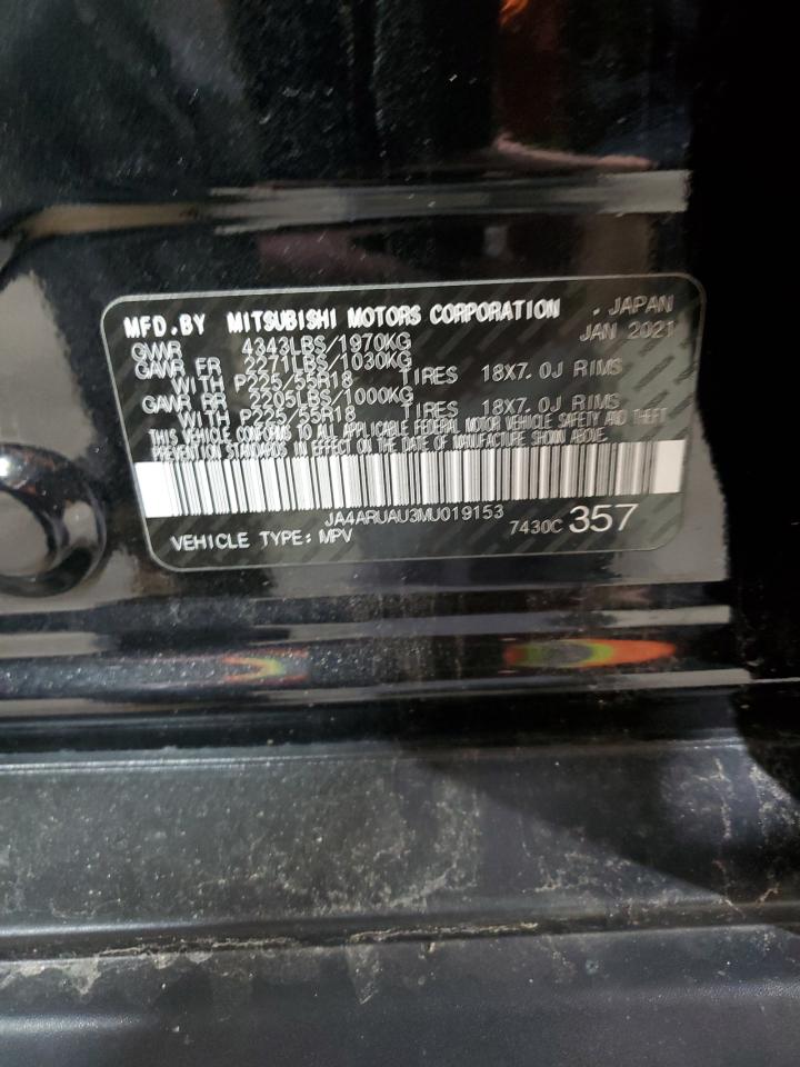 2021 Mitsubishi Outlander VIN JA4ARUAU3MU019153 Copart auction photo, front end damage thumbnail 16