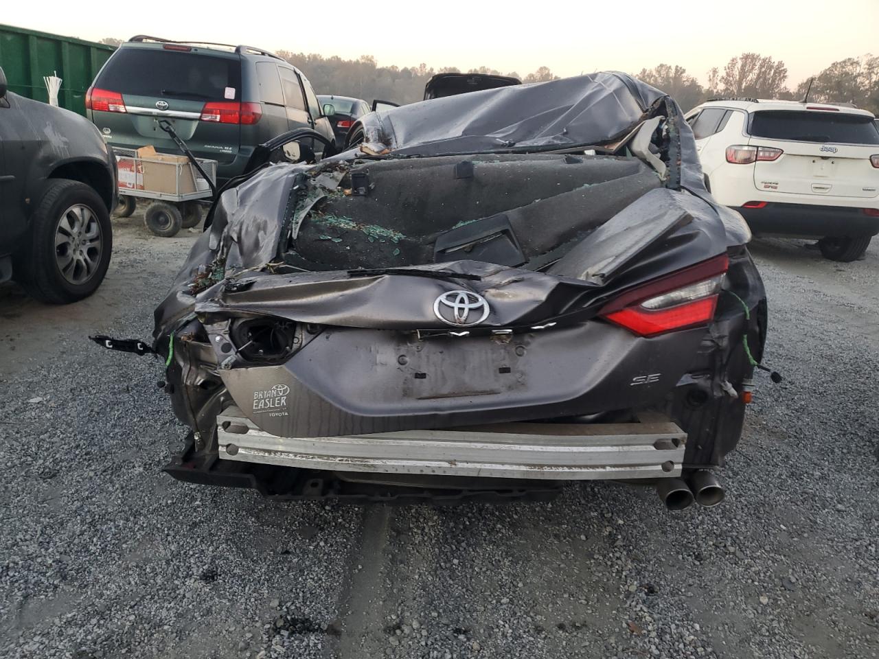 2022 Toyota Camry VIN 4T1G11AK3NU637638 Copart auction photo, top/roof / all over damage thumbnail 6