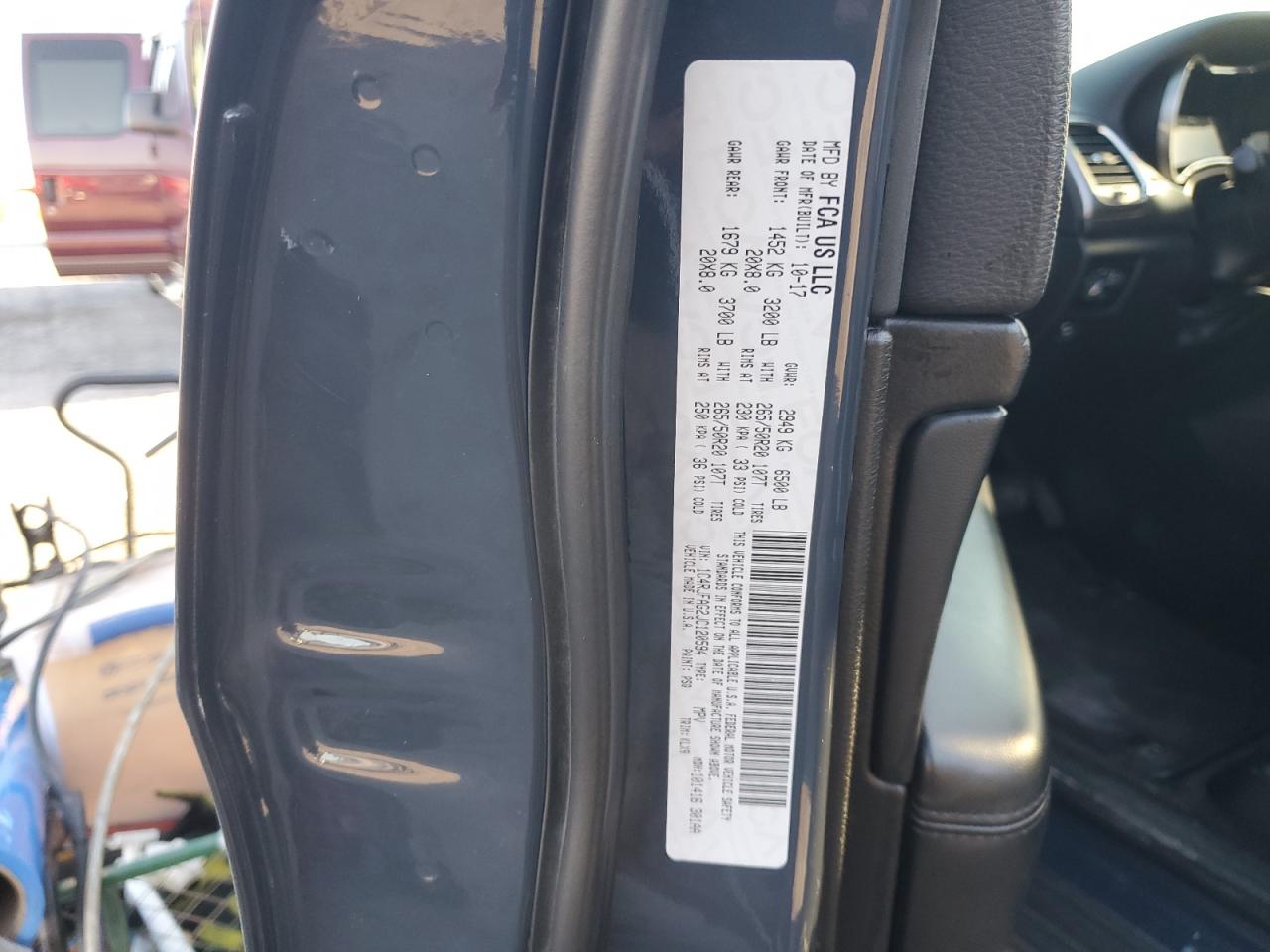 2018 Jeep Grand Cherokee VIN 1C4RJFAG2JC120594 Copart auction photo, front end / side damage thumbnail 15