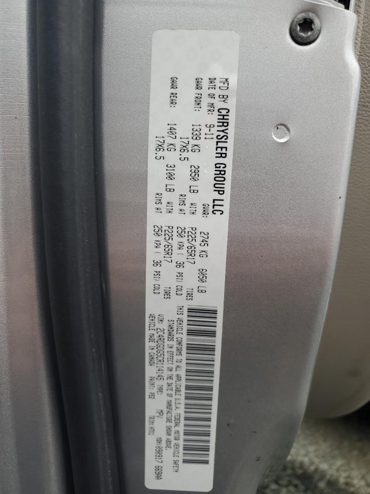 2012 Dodge Caravan VIN 2C4RDGDG5CR114145 Copart auction photo, all over damage thumbnail 15