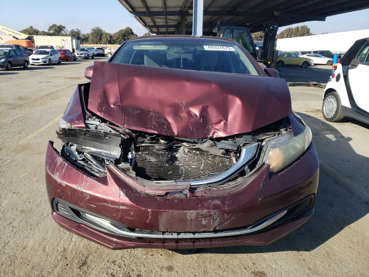 2013 Honda Civic VIN 19XFB2F59DE290772 Copart auction photo, front end damage thumbnail 5