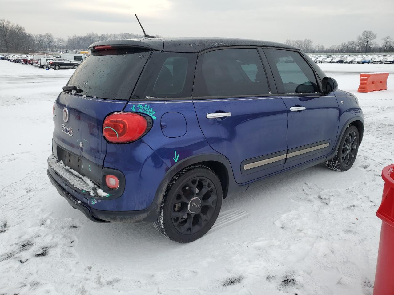 2015 Fiat 500 VIN ZFBCFADH9FZ034057 Copart auction photo, rear end damage thumbnail 3
