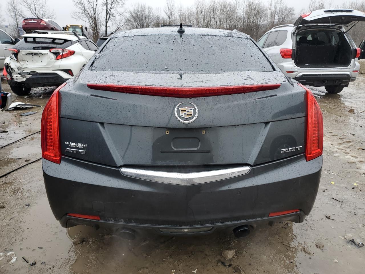 2014 Cadillac ATS VIN 1G6AB5SX0E0128741 Copart auction photo, side / rear end damage thumbnail 6