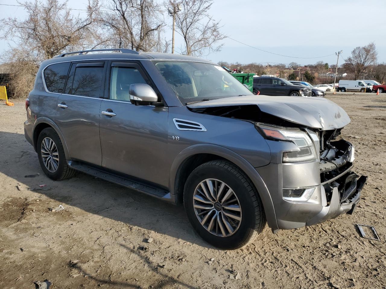 2021 Nissan Armada VIN JN8AY2BB8M9793254 Copart auction photo, front end / minor dent/scratches damage thumbnail 4