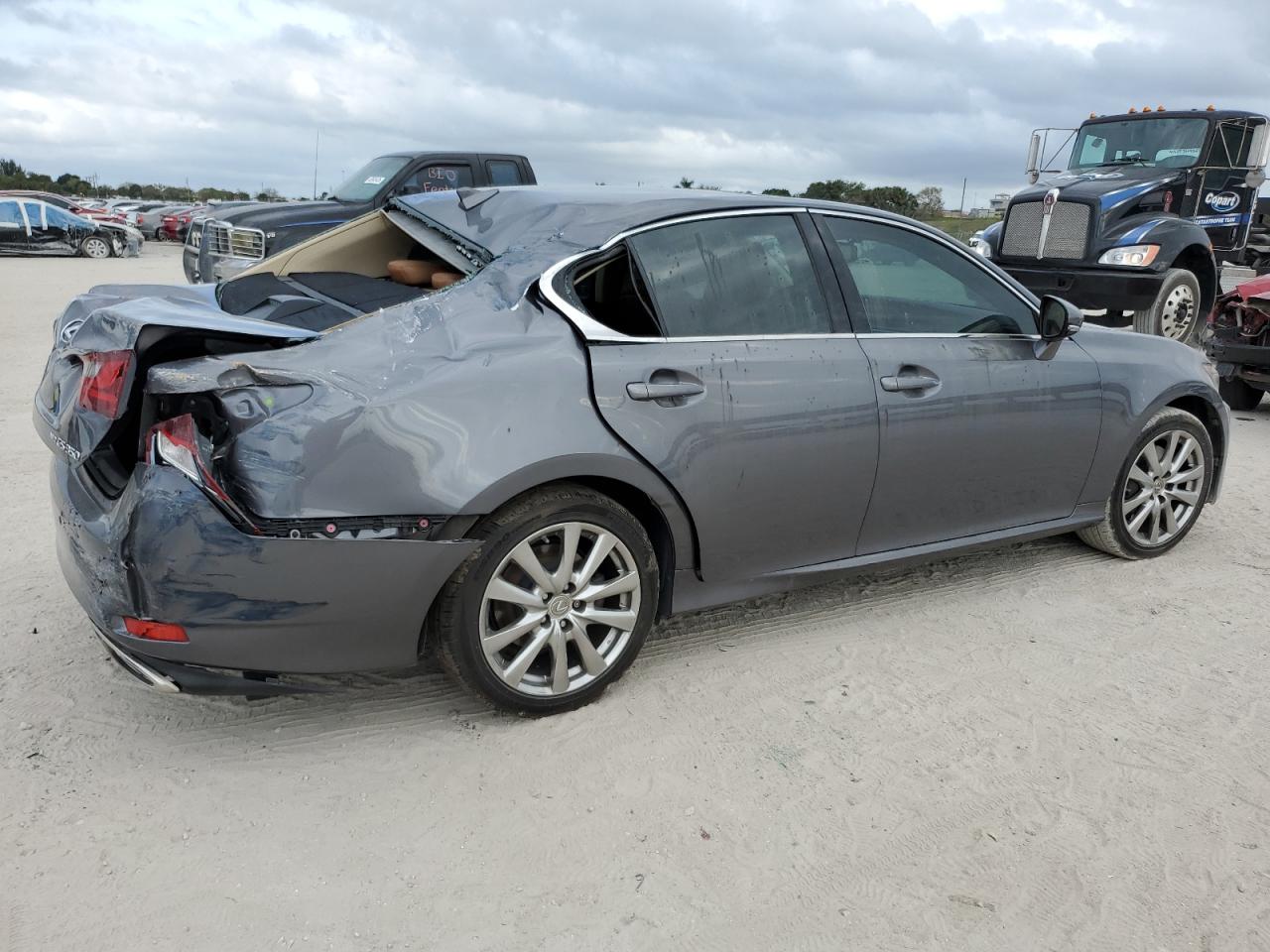 2013 Lexus GS VIN JTHCE1BL2D5009687 Copart auction photo, rear end / side damage thumbnail 3