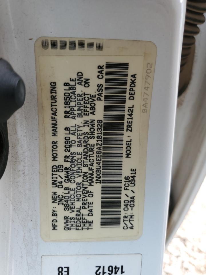 2010 Toyota Corolla VIN 1NXBU4EE6AZ181328 Copart auction photo, front end / minor dent/scratches damage thumbnail 12
