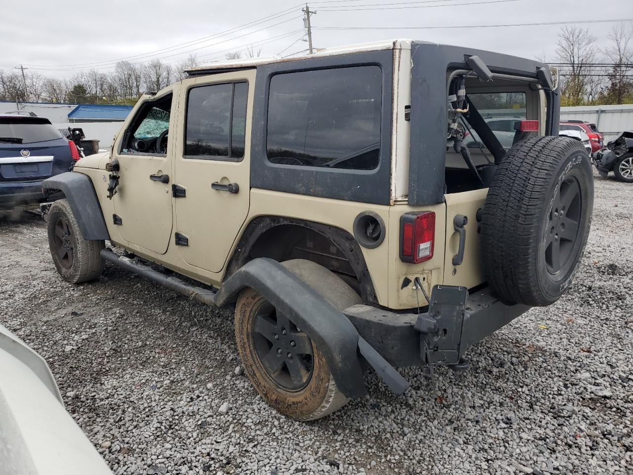 2013 Jeep Wrangler VIN 1C4BJWDG4DL677542 Copart auction photo, rollover damage thumbnail 2