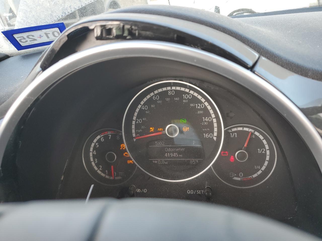 2015 Volkswagen Beetle VIN 3VW517ATXFM810131 Copart auction photo, side / rear end damage thumbnail 9