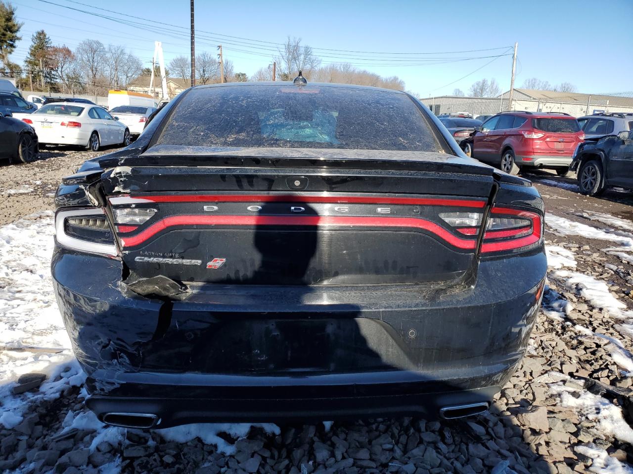 2018 Dodge Charger VIN 2C3CDXJG2JH319665 Copart auction photo, rear end / side damage thumbnail 6