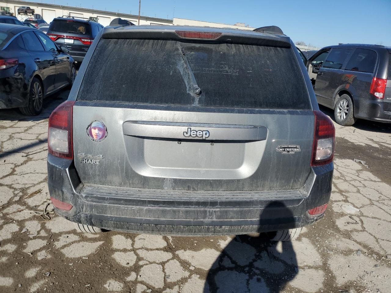 2014 Jeep Compass VIN 1C4NJDBB7ED592036 Copart auction photo, burn / mechanical damage thumbnail 6