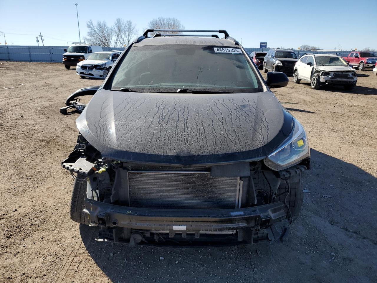 2017 Hyundai Santa Fe VIN KM8SMDHF4HU188017 Copart auction photo, front end / side damage thumbnail 5