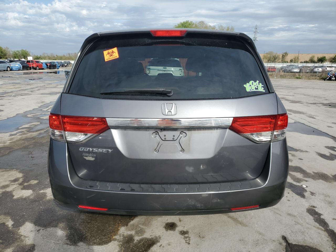 2016 Honda Odyssey VIN 5FNRL5H47GB138536 Copart auction photo, front end / side damage thumbnail 6