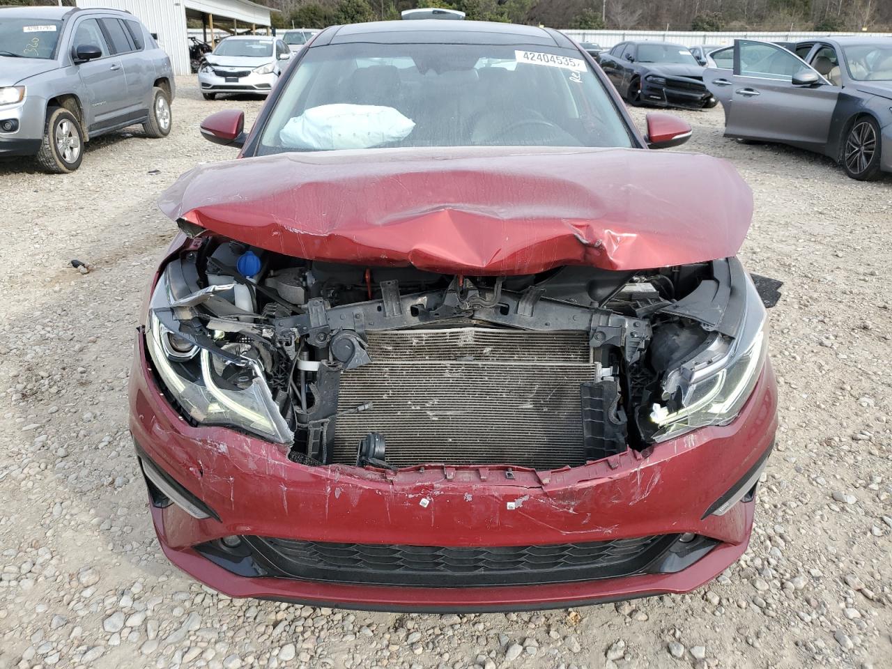 2019 KIA Optima VIN 5XXGT4L35KG313968 Copart auction photo, front end damage thumbnail 5