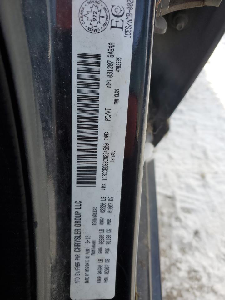 2012 Chrysler 200 VIN 1C3CCBCG9CN234500 Copart auction photo, minor dent/scratches damage thumbnail 12