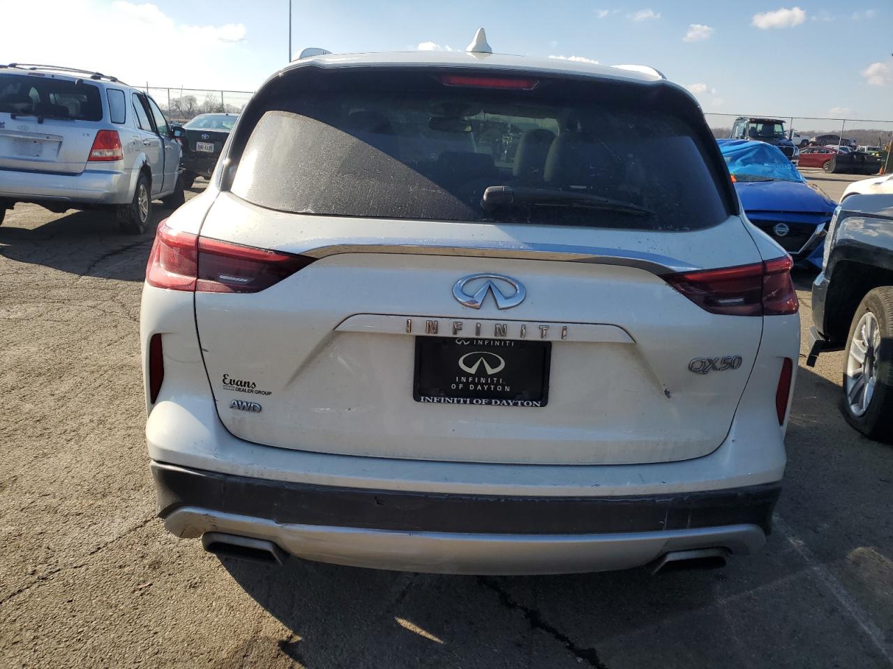 2019 Infiniti QX50 VIN 3PCAJ5M36KF115418 Copart auction photo, front end damage thumbnail 6