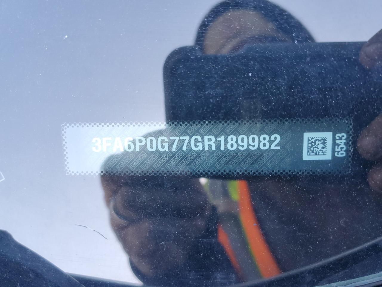 2016 Ford Fusion VIN 3FA6P0G77GR189982 Copart auction photo, front end damage thumbnail 12
