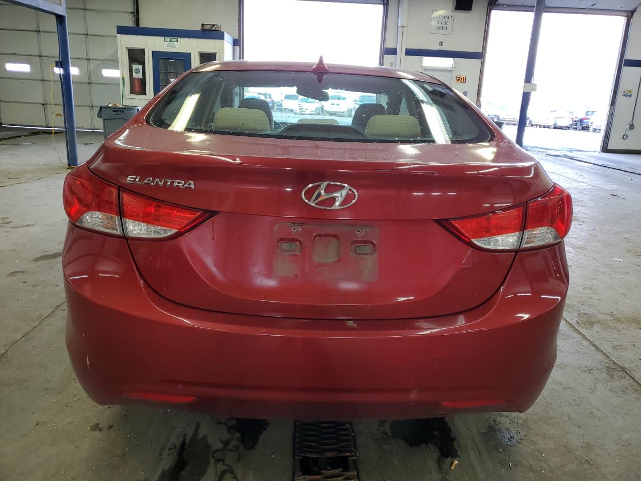 2012 Hyundai Elantra VIN KMHDH4AE7CU356997 Copart auction photo, front end / side damage thumbnail 6
